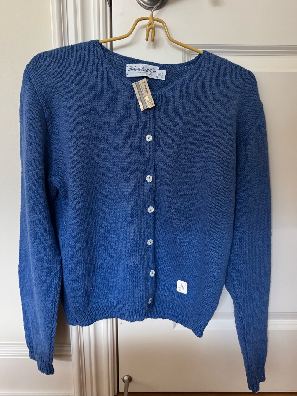 Robert Scott LTD cotton cardigan, NWT, M